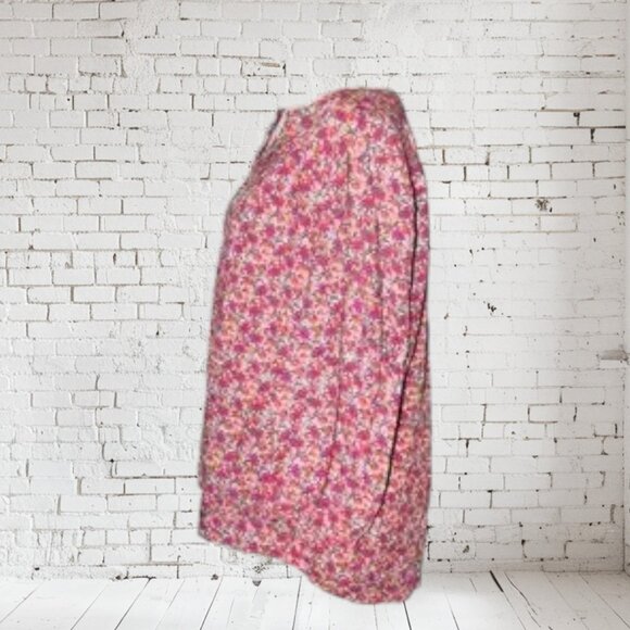 St. John's Bay Floral Print Boho V-Neck Blouse - Picture 3 of 4